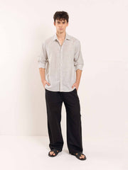 White Striped Linen Shirt